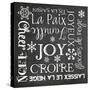 Christmas Chalk 1 French-Erin Clark-Stretched Canvas