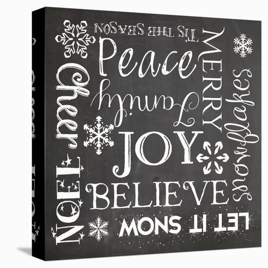 Christmas Chalk 1-Erin Clark-Stretched Canvas