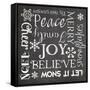 Christmas Chalk 1-Erin Clark-Framed Stretched Canvas