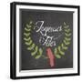 Christmas Chalk 4 French-Erin Clark-Framed Giclee Print