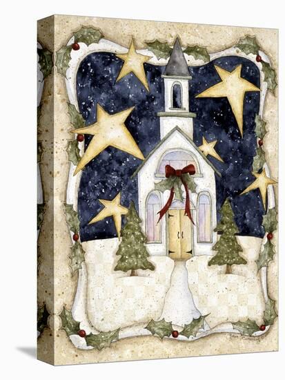 Christmas Church-Robin Betterley-Stretched Canvas
