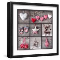 Christmas Collage-egal-Framed Art Print