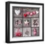 Christmas Collage-egal-Framed Art Print