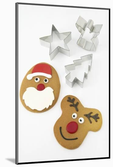 Christmas Cookies and Cookie Cutters-null-Mounted Photographic Print