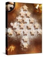 Christmas Cookies Arranged into Tree Shape-Colin Anderson-Stretched Canvas