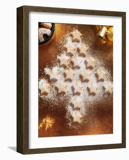 Christmas Cookies Arranged into Tree Shape-Colin Anderson-Framed Photographic Print