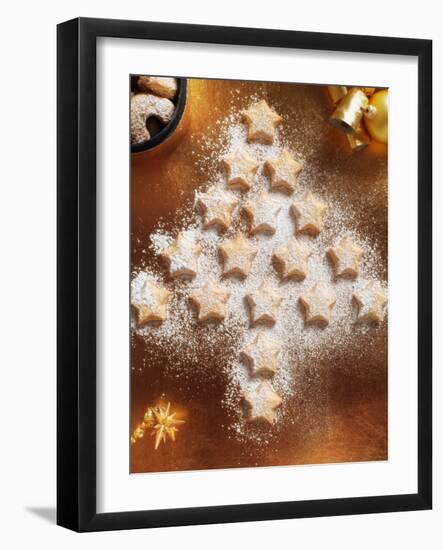 Christmas Cookies Arranged into Tree Shape-Colin Anderson-Framed Photographic Print