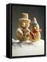 Christmas Cookies in the Shape of Snowmen-null-Framed Stretched Canvas