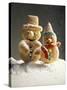 Christmas Cookies in the Shape of Snowmen-null-Stretched Canvas
