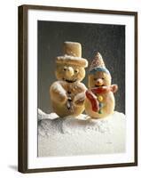 Christmas Cookies in the Shape of Snowmen-null-Framed Photographic Print