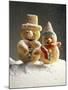 Christmas Cookies in the Shape of Snowmen-null-Mounted Photographic Print