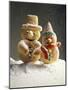 Christmas Cookies in the Shape of Snowmen-null-Mounted Photographic Print