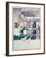 Christmas Cottage,1985,-Lisa Graa Jensen-Framed Giclee Print