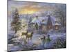 Christmas Cottage-Nicky Boehme-Mounted Premium Giclee Print