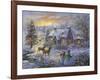 Christmas Cottage-Nicky Boehme-Framed Giclee Print