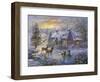 Christmas Cottage-Nicky Boehme-Framed Giclee Print
