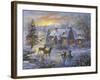 Christmas Cottage-Nicky Boehme-Framed Giclee Print