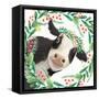 Christmas Cow-Kim Allen-Framed Stretched Canvas