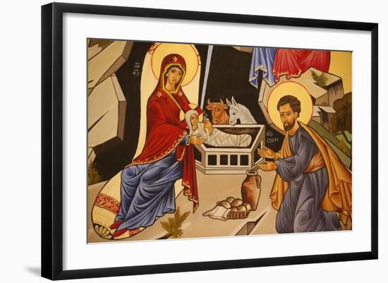 Christmas Crib Depicting the Nativity, Rome, Lazio, Italy, Europe-Godong-Framed Photographic Print