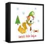 Christmas Critters I-Farida Zaman-Framed Stretched Canvas