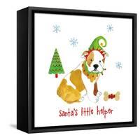 Christmas Critters I-Farida Zaman-Framed Stretched Canvas