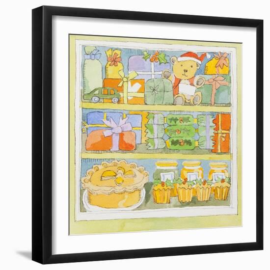 Christmas cupboard interior-Jennifer Abbott-Framed Giclee Print