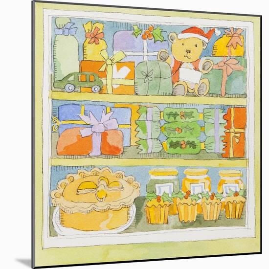 Christmas cupboard interior-Jennifer Abbott-Mounted Giclee Print