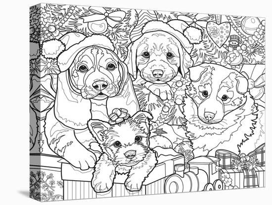 Christmas Cuties 12-Jenny Newland-Stretched Canvas