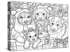 Christmas Cuties 12-Jenny Newland-Stretched Canvas