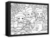 Christmas Cuties 14-Jenny Newland-Framed Stretched Canvas