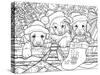 Christmas Cuties 14-Jenny Newland-Stretched Canvas