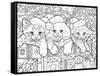 Christmas Cuties 15-Jenny Newland-Framed Stretched Canvas