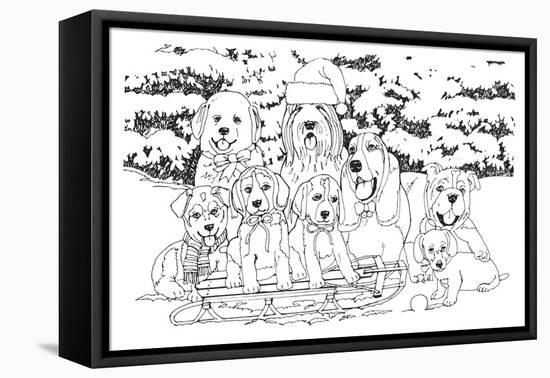 Christmas Cuties 27-William Vanderdasson-Framed Stretched Canvas