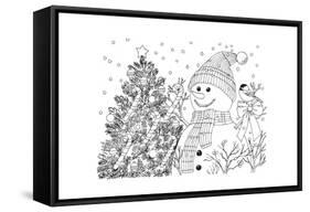 Christmas Cuties 29-William Vanderdasson-Framed Stretched Canvas