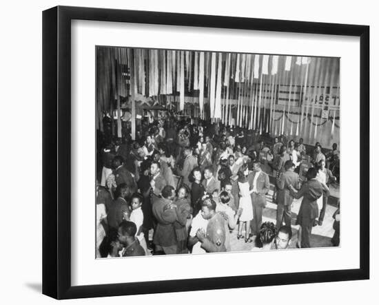 Christmas Dance at the African American Service Club #3-null-Framed Photo