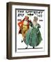 "Christmas Dance" or "Merrie Christmas" Saturday Evening Post Cover, December 8,1928-Norman Rockwell-Framed Giclee Print