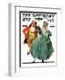 "Christmas Dance" or "Merrie Christmas" Saturday Evening Post Cover, December 8,1928-Norman Rockwell-Framed Giclee Print