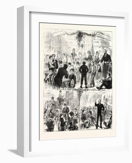 Christmas Day at the Golden Lane Mission: Clothing and Feeding the Ragged Children, 1876-null-Framed Giclee Print