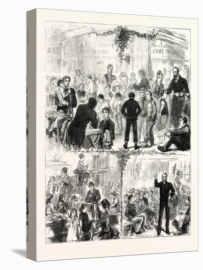 Christmas Day at the Golden Lane Mission: Clothing and Feeding the Ragged Children, 1876-null-Stretched Canvas