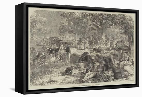 Christmas Day in Australia-Nicholas Chevalier-Framed Stretched Canvas