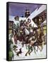 Christmas Day in the 18th Century-Peter Jackson-Framed Stretched Canvas