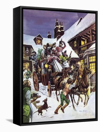 Christmas Day in the 18th Century-Peter Jackson-Framed Stretched Canvas