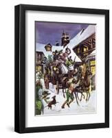 Christmas Day in the 18th Century-Peter Jackson-Framed Premium Giclee Print