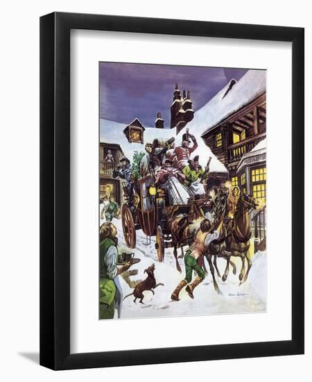 Christmas Day in the 18th Century-Peter Jackson-Framed Premium Giclee Print