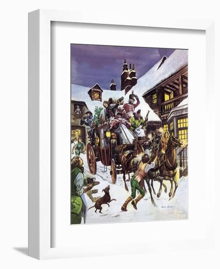 Christmas Day in the 18th Century-Peter Jackson-Framed Premium Giclee Print