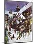 Christmas Day in the 18th Century-Peter Jackson-Mounted Premium Giclee Print