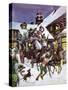 Christmas Day in the 18th Century-Peter Jackson-Stretched Canvas