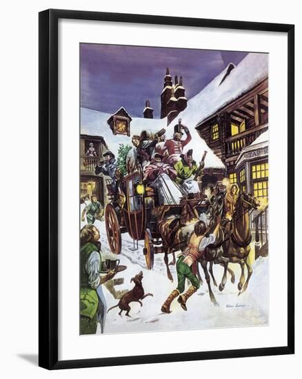 Christmas Day in the 18th Century-Peter Jackson-Framed Giclee Print