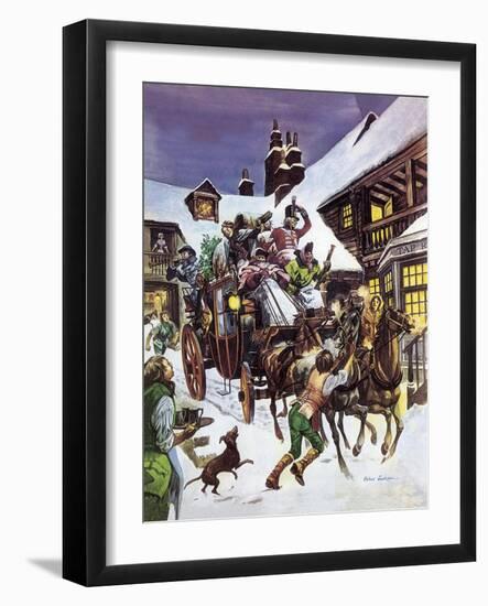 Christmas Day in the 18th Century-Peter Jackson-Framed Giclee Print