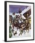 Christmas Day in the 18th Century-Peter Jackson-Framed Premium Giclee Print